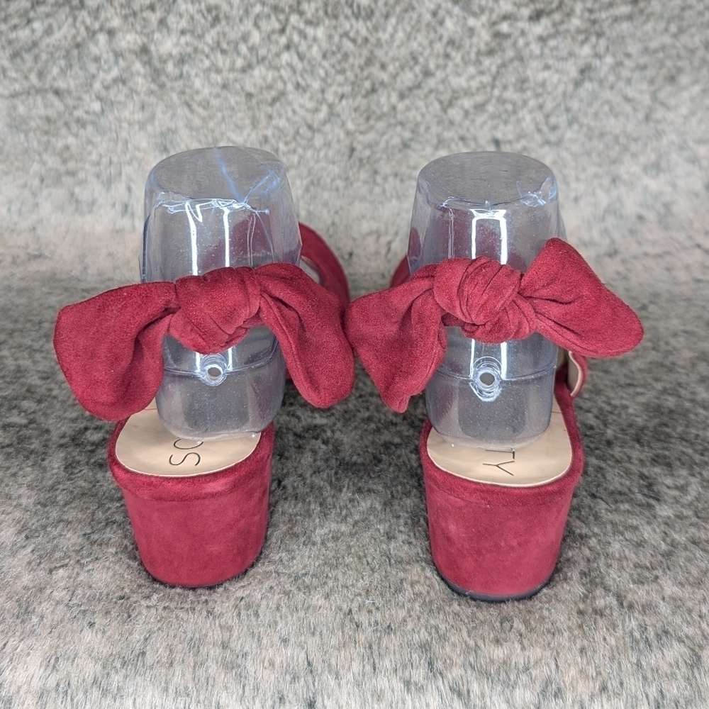 Sole Society Opal Suede Slingback Pumps Red Women's 7.5 - Picture 5 of 11